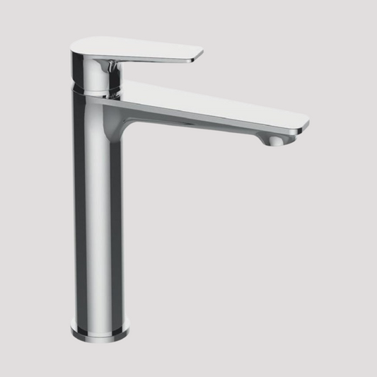 Rubinettto miscelatore monocomando lavabo alto serie titanio