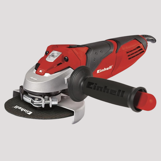Einhell TE-AG 125/750 Smerigliatrice angolare (tensione 230 V, potenza 750 W, giri min. 12000, diam. Max disco 125 mm, regolazone copri disco senza utensili, inc. impugnatura aggiuntiva con chiave integrata)