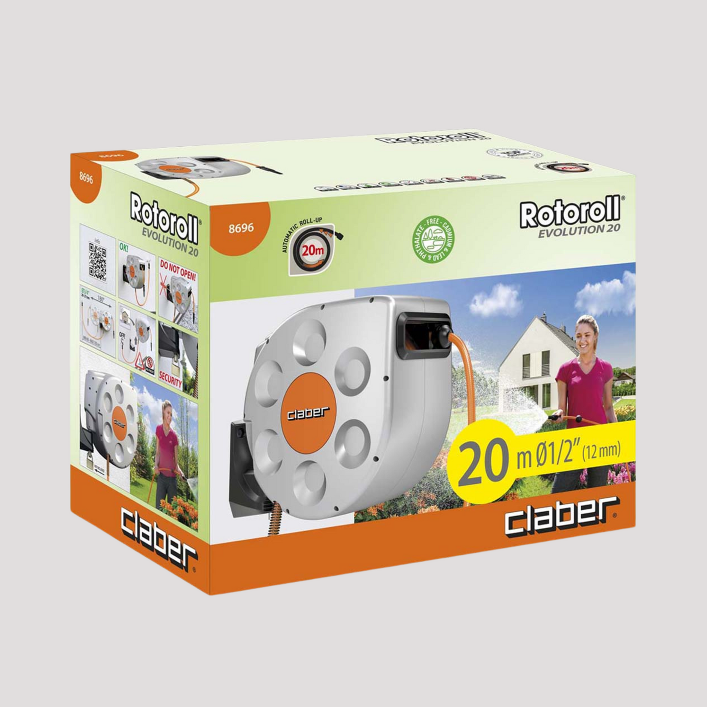 Avvolgitubo automatico rotoroll 20 mt claber