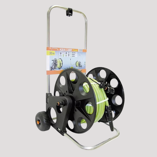 Carrello avvolgitubo aquacarry pronto uso claber 20 mt