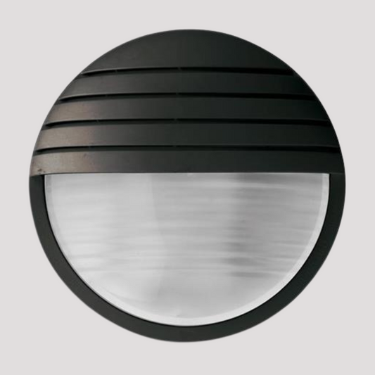Lampada da esterno plafoniera ovale tonda nero