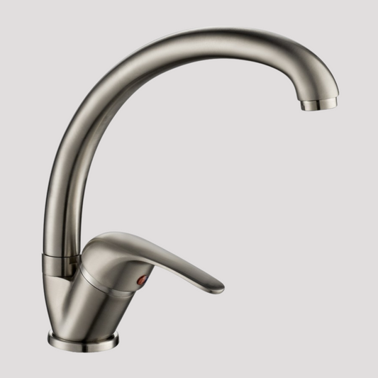 Rubinetto miscelatore monocomando per lavello serie sei cromo satinato