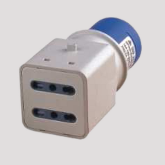 Adattatore da spina industriale 230V 2P+T a 2 prese bipasso 10A/16A,